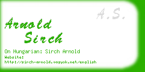 arnold sirch business card